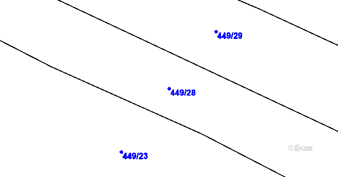 Parcela st. 449/28 v KÚ Rochlov, Katastrální mapa