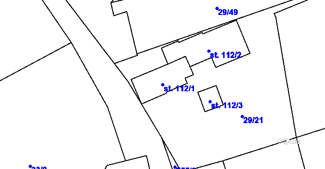 Parcela st. 112/1 v KÚ Rochlov, Katastrální mapa