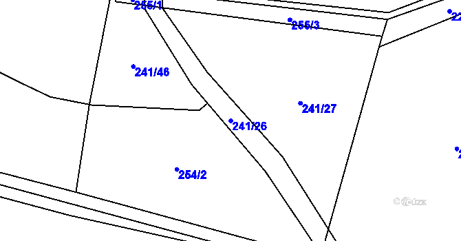 Parcela st. 241/26 v KÚ Rochov, Katastrální mapa