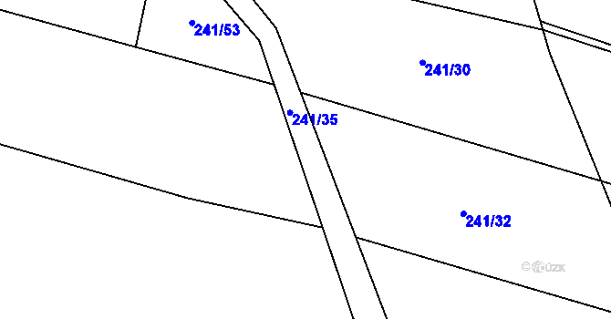 Parcela st. 241/33 v KÚ Rochov, Katastrální mapa