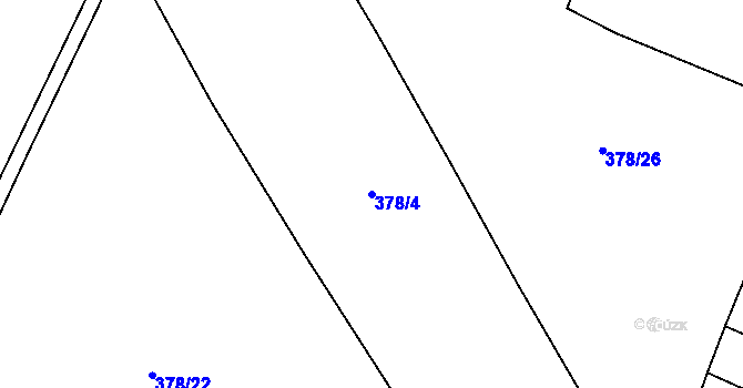 Parcela st. 378/4 v KÚ Rochov, Katastrální mapa