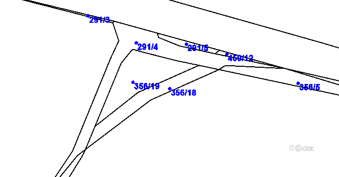 Parcela st. 356/18 v KÚ Rochov, Katastrální mapa