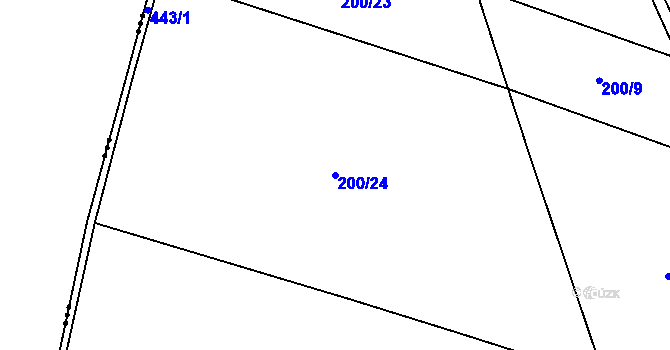 Parcela st. 200/24 v KÚ Rochov, Katastrální mapa