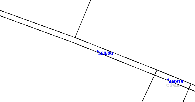 Parcela st. 450/20 v KÚ Rochov, Katastrální mapa