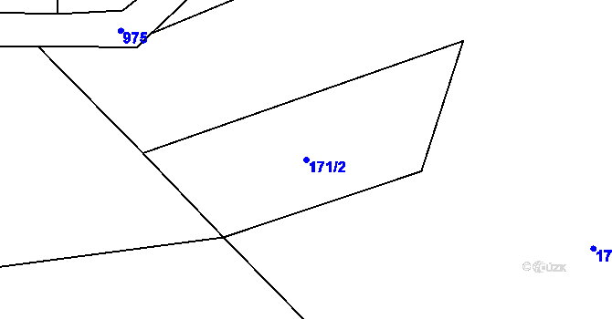 Parcela st. 171/2 v KÚ Rojetín, Katastrální mapa