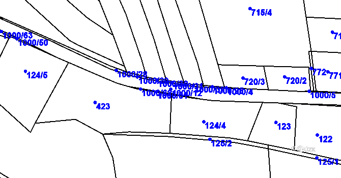 Parcela st. 1000/12 v KÚ Rojetín, Katastrální mapa