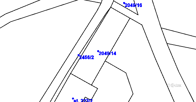 Parcela st. 2049/14 v KÚ Janské Údolí, Katastrální mapa