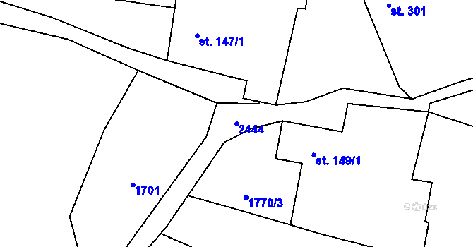 Parcela st. 2444 v KÚ Janské Údolí, Katastrální mapa