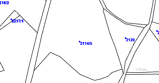Parcela st. 2114/5 v KÚ Janské Údolí, Katastrální mapa