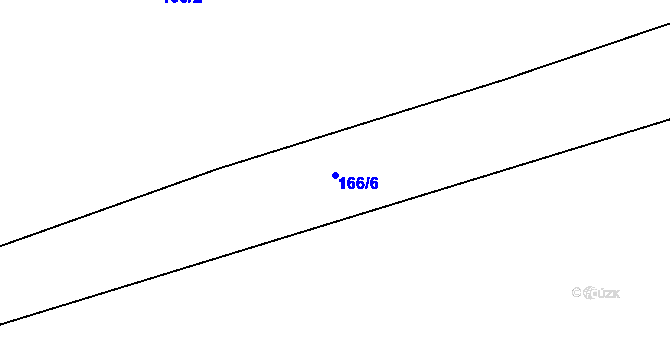Parcela st. 166/6 v KÚ Rokle, Katastrální mapa