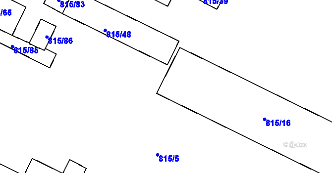Parcela st. 815/49 v KÚ Rokle, Katastrální mapa