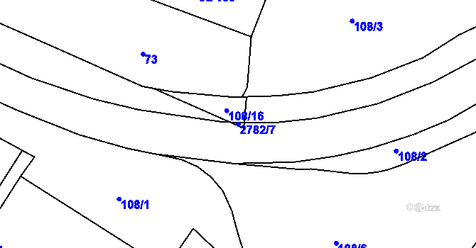 Parcela st. 2782/7 v KÚ Rokycany, Katastrální mapa