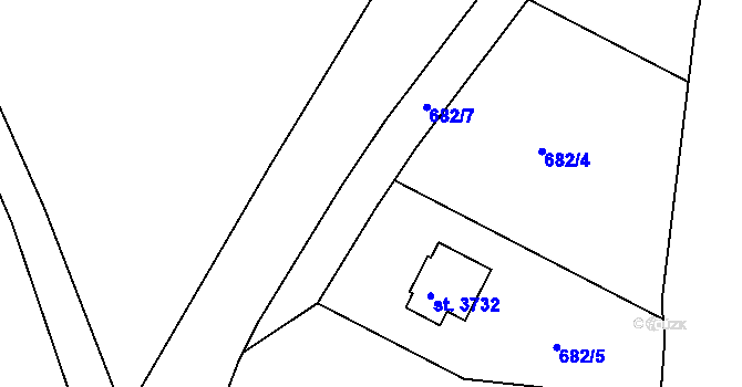 Parcela st. 4176 v KÚ Rokycany, Katastrální mapa