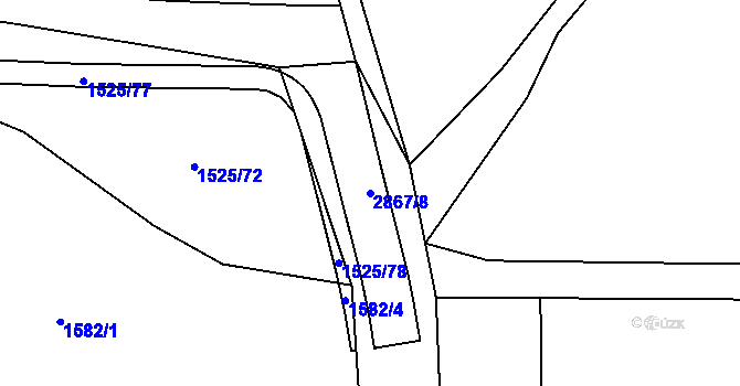 Parcela st. 2867/8 v KÚ Rokycany, Katastrální mapa