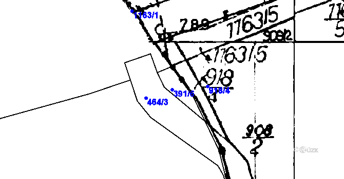 Parcela st. 391/6 v KÚ Borek u Rokycan, Katastrální mapa