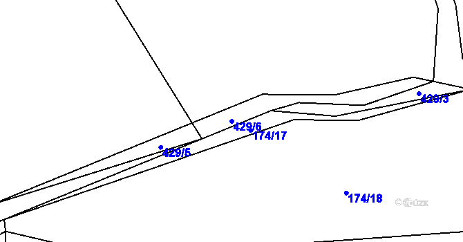 Parcela st. 429/6 v KÚ Borek u Rokycan, Katastrální mapa