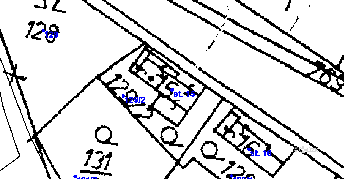 Parcela st. 15 v KÚ Dolní Rokytá, Katastrální mapa