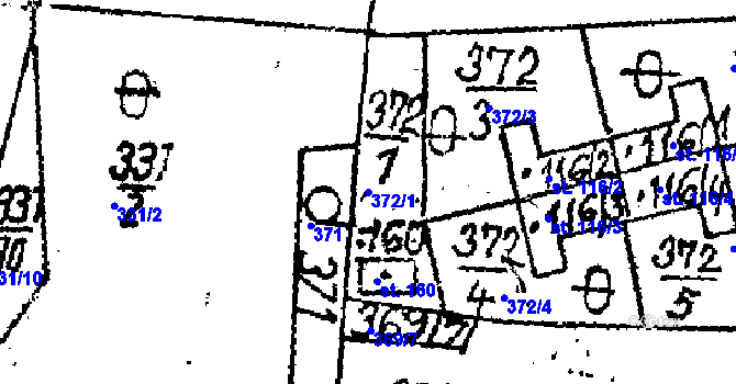 Parcela st. 372/1 v KÚ Dolní Rokytá, Katastrální mapa