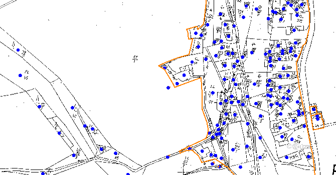 Parcela st. 65/4 v KÚ Dolní Rokytá, Katastrální mapa