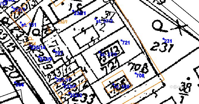 Parcela st. 37/3 v KÚ Horní Rokytá, Katastrální mapa