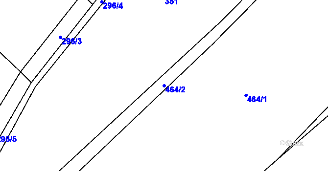 Parcela st. 464/2 v KÚ Dolní Rokytňany, Katastrální mapa