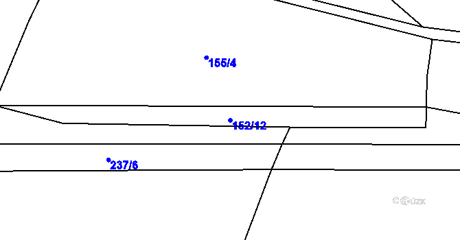 Parcela st. 152/12 v KÚ Dolní Rokytňany, Katastrální mapa
