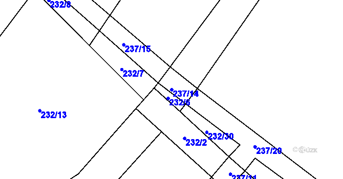 Parcela st. 237/14 v KÚ Dolní Rokytňany, Katastrální mapa