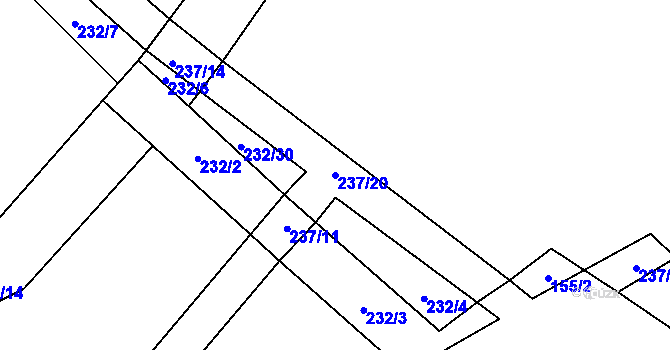 Parcela st. 237/20 v KÚ Dolní Rokytňany, Katastrální mapa