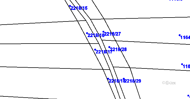 Parcela st. 2218/17 v KÚ Rokytnice u Slavičína, Katastrální mapa