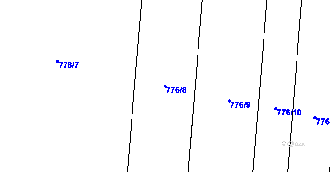 Parcela st. 776/8 v KÚ Rokytnice u Přerova, Katastrální mapa
