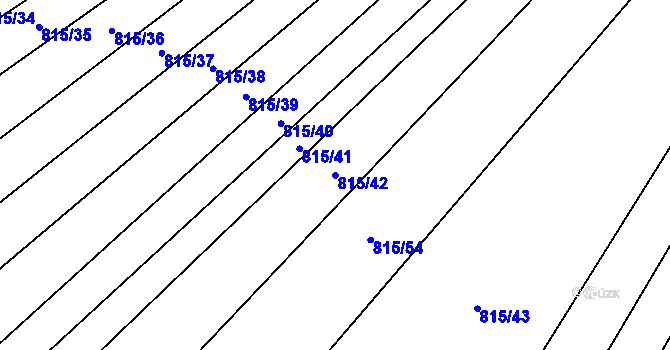 Parcela st. 815/42 v KÚ Rokytnice u Přerova, Katastrální mapa