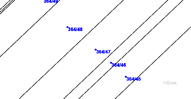 Parcela st. 364/47 v KÚ Rokytnice u Přerova, Katastrální mapa