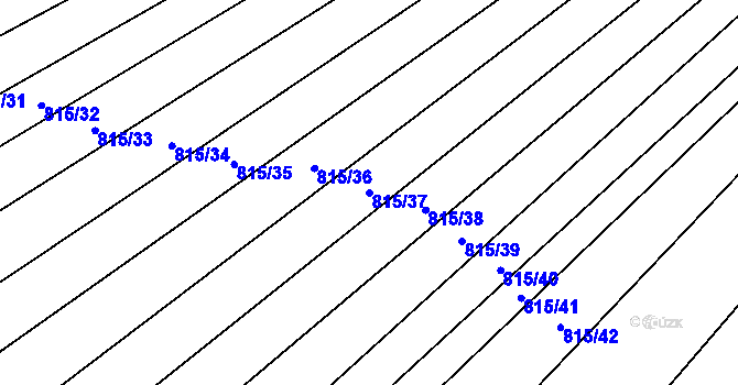 Parcela st. 815/37 v KÚ Rokytnice u Přerova, Katastrální mapa
