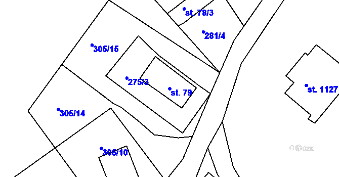 Parcela st. 79 v KÚ Dolní Rokytnice, Katastrální mapa