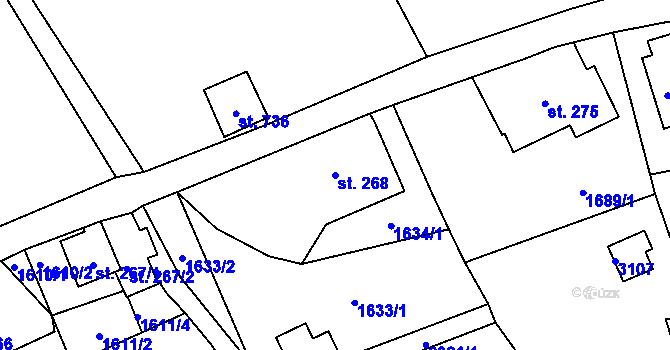 Parcela st. 268 v KÚ Dolní Rokytnice, Katastrální mapa