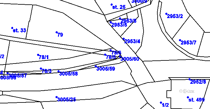 Parcela st. 78/5 v KÚ Dolní Rokytnice, Katastrální mapa