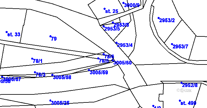 Parcela st. 78/6 v KÚ Dolní Rokytnice, Katastrální mapa