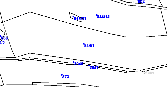 Parcela st. 844/1 v KÚ Dolní Rokytnice, Katastrální mapa