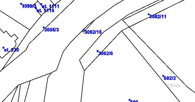 Parcela st. 3062/6 v KÚ Dolní Rokytnice, Katastrální mapa