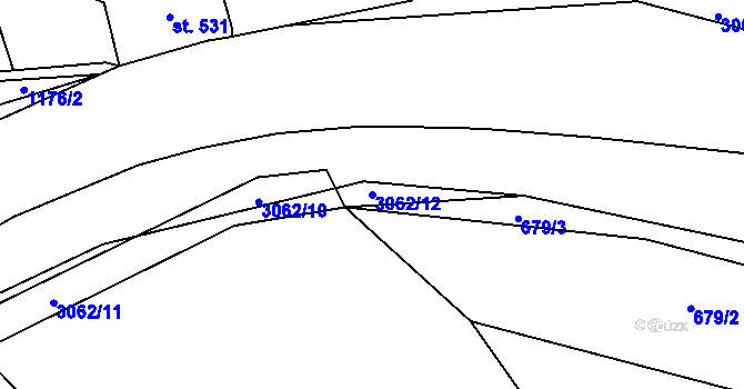 Parcela st. 3062/12 v KÚ Dolní Rokytnice, Katastrální mapa