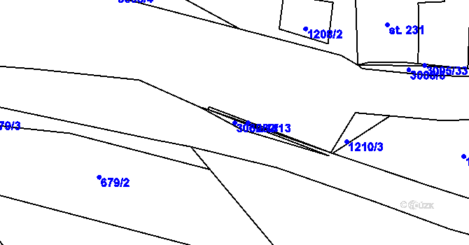 Parcela st. 3062/14 v KÚ Dolní Rokytnice, Katastrální mapa