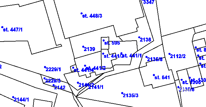 Parcela st. 441/3 v KÚ Horní Rokytnice nad Jizerou, Katastrální mapa