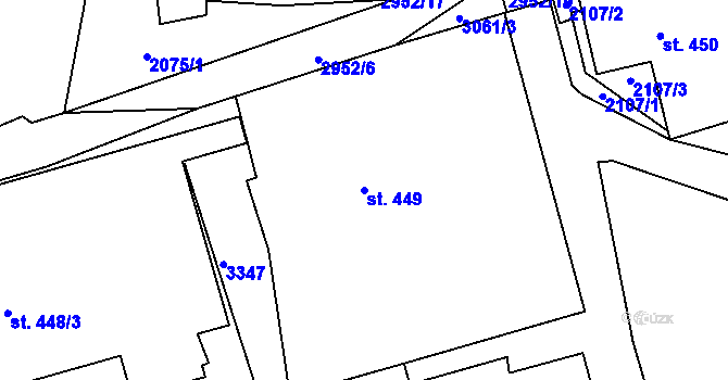 Parcela st. 449 v KÚ Horní Rokytnice nad Jizerou, Katastrální mapa