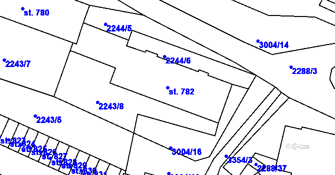 Parcela st. 782 v KÚ Horní Rokytnice nad Jizerou, Katastrální mapa
