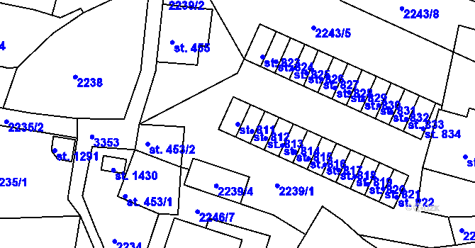 Parcela st. 811 v KÚ Horní Rokytnice nad Jizerou, Katastrální mapa