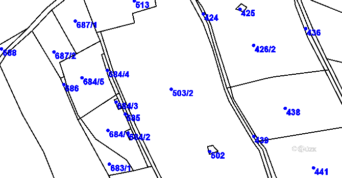 Parcela st. 503/2 v KÚ Horní Rokytnice nad Jizerou, Katastrální mapa