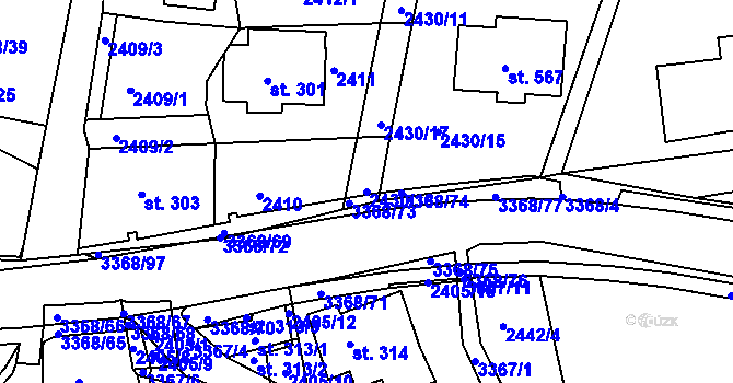 Parcela st. 2430/18 v KÚ Horní Rokytnice nad Jizerou, Katastrální mapa