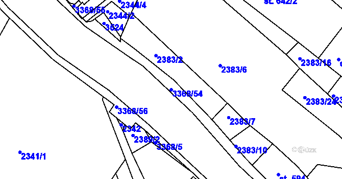 Parcela st. 3368/54 v KÚ Horní Rokytnice nad Jizerou, Katastrální mapa