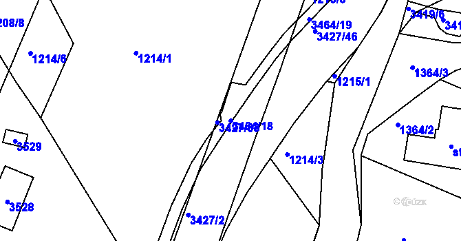 Parcela st. 3464/18 v KÚ Horní Rokytnice nad Jizerou, Katastrální mapa