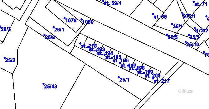 Parcela st. 195 v KÚ Rokytno v Krkonoších, Katastrální mapa
